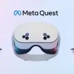 Prototype du Meta Quest 3S avec façade noire et double ensemble de caméras triangulaires