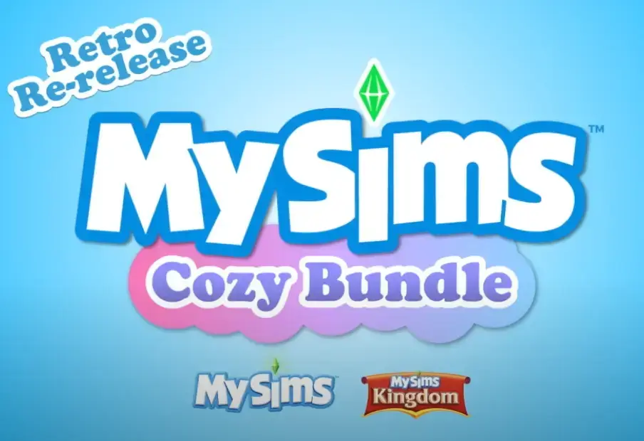 "MySims Collection cosy Nintendo Switch - Personnages animés dans un décor douillet avec des éléments de jeu