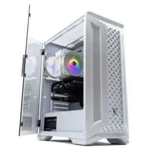 PC gamer PcCom Ready avec Intel Core i5-12400F, 32 Go RAM, SSD 1 To, RTX 4060 dans un boîtier blanc