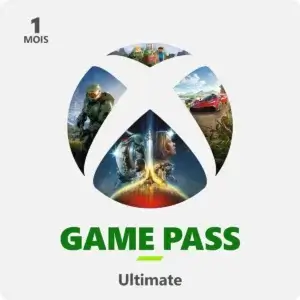 Logo Xbox Game Pass Ultimate avec une offre promotionnelle