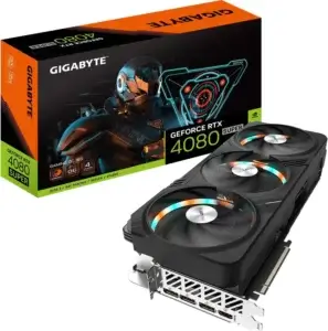 Carte graphique Gigabyte GeForce RTX 4080 SUPER GAMING OC avec système de refroidissement WINDFORCE à triple ventilateur