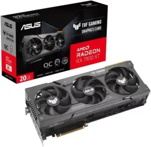 Carte graphique ASUS TUF Gaming Radeon RX 7900 XT OC Edition avec système de refroidissement à triple ventilateur