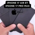 Image comparative de l'iPhone 17 Air et de l'iPhone 17 Pro Max, mettant en évidence leurs designs respectifs