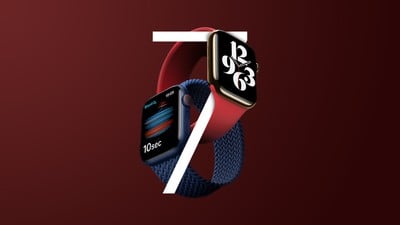 Apple Watch 7, fonctionnalité non publiée en rouge