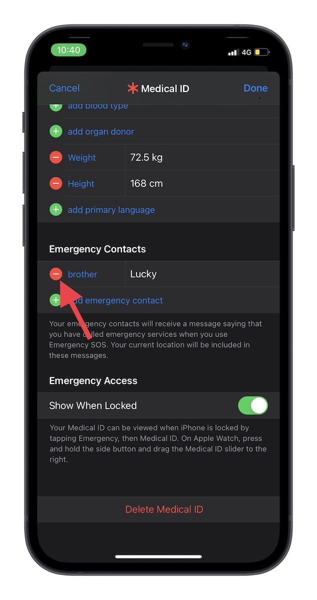 Supprimer les contacts d'urgence sur Apple Watch 