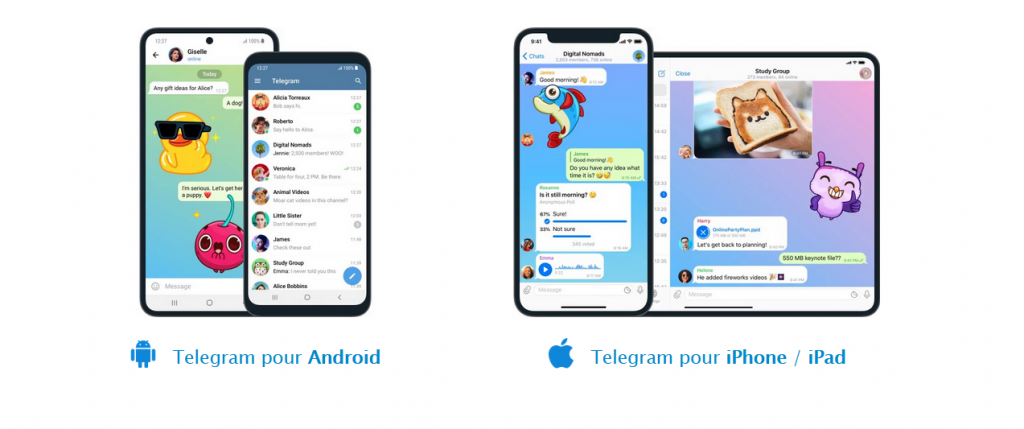 conseil et astuce pour telegram android ios