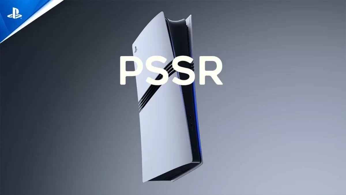 Console PS5 affichant un jeu avec la technologie PSSR activée, montrant une amélioration visuelle notable