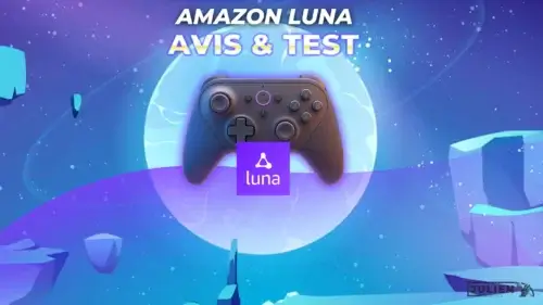 Interface Amazon Luna sur divers appareils avec manette Luna et jeux en streaming