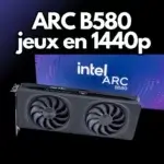 Intel Arc B580 Limited Edition avec graphique de performances en 1440p