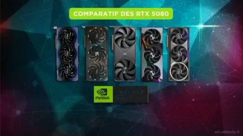 Comparatif des cartes graphiques RTX 5080, une solution performante pour le gaming 4K et les créateurs de contenu exigeants.