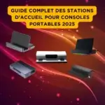 Collage de différents docks pour consoles portables en 2025 : Razer Handheld Dock Chroma, JSAUX RGB, Anker et modèles officiels