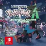 Affiche du jeu "Légendes Pokémon Z-A" sur Nintendo Switch, montrant plusieurs dresseurs et Pokémon dans une ville animée de nuit avec le logo du jeu au centre.